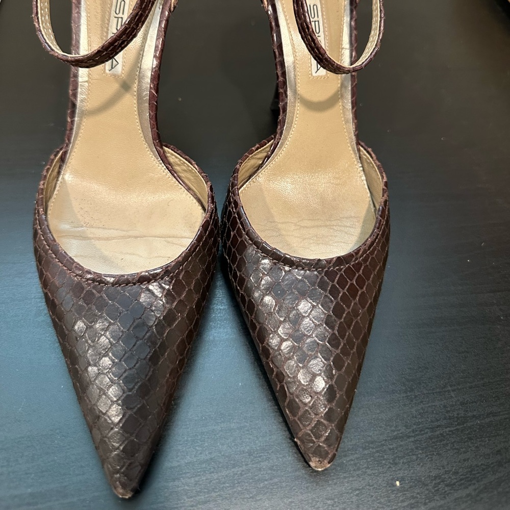 Brown Snakeskin Women's Heels